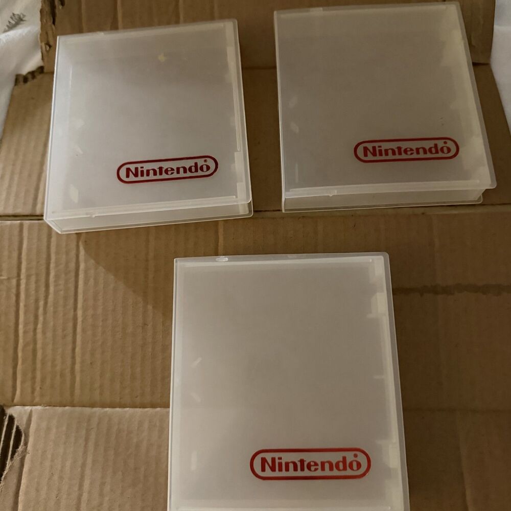 NES OEM Cases for Nintendo games 3in1, 80s, great condition,
